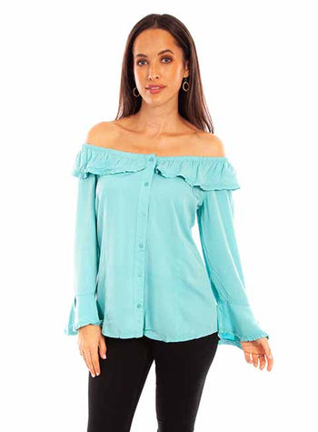 Romantic BOHO Chic Off Shoulder Western Blouse - HC579